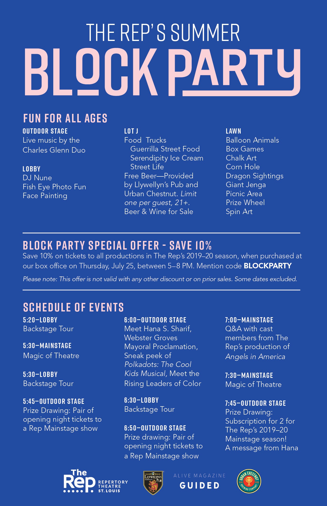 The Rep&#39;s 2019 Summer Block Party | Repertory Theatre of St. Louis